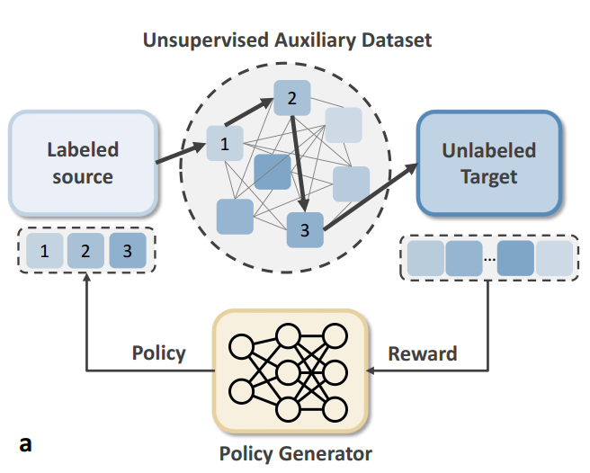 Reinforced Domain Selection for Continuous Domain Adaptation